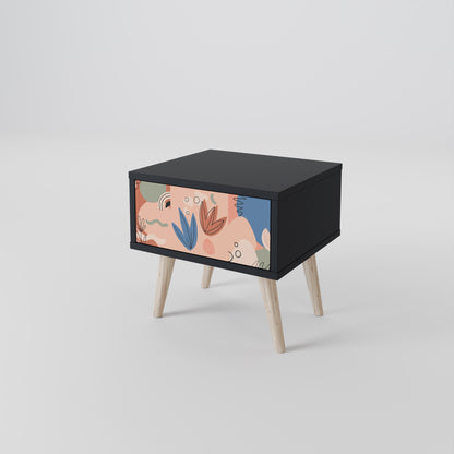 PASTEL DESTINY Nightstand in Black Finish