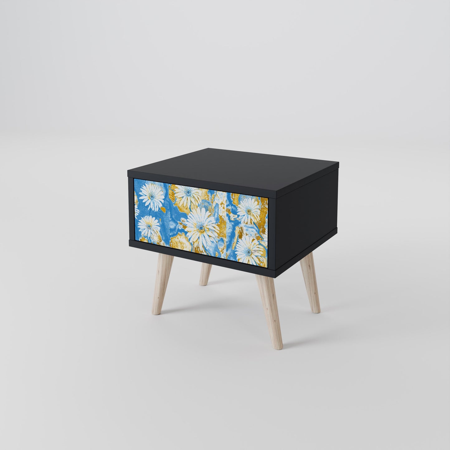DAISY LUXE Nightstand in Black Finish