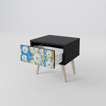 DAISY LUXE Nightstand in Black Finish