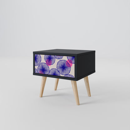 MAGIC NATURE Nightstand in Black Finish