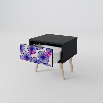 MAGIC NATURE Nightstand in Black Finish