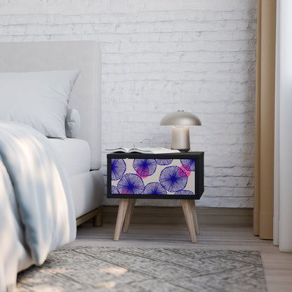 MAGIC NATURE Nightstand in Black Finish