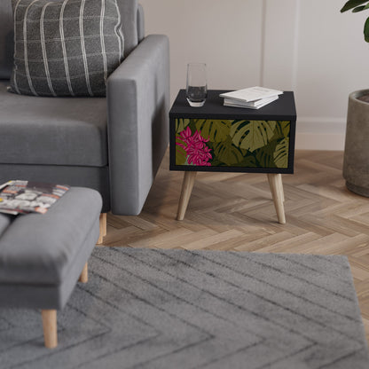 TROPICAL BEAUTY Nightstand in Black Finish
