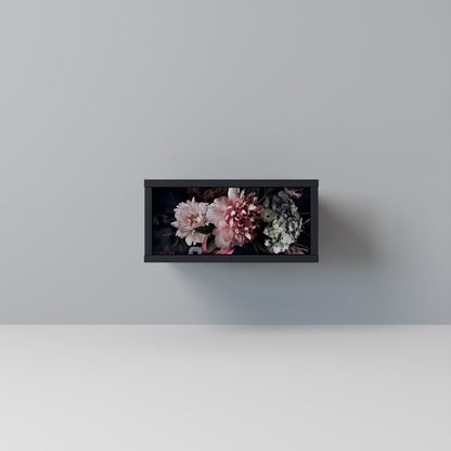PURE BLOSSOM Nightstand in Black Finish