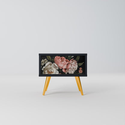 LUSH ELEGANCE Nightstand in Black Finish