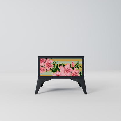 FRAGILE BEAUTY Nightstand in Black Finish