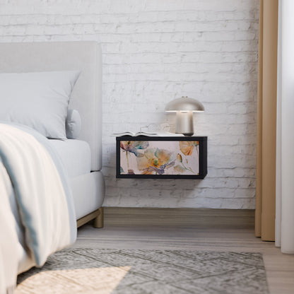 SOFTEN POPPY Nightstand in Black Finish