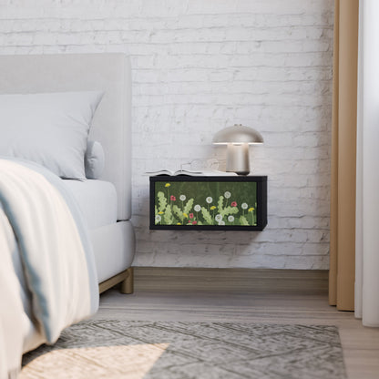DANDELION AMUSE Nightstand in Black Finish
