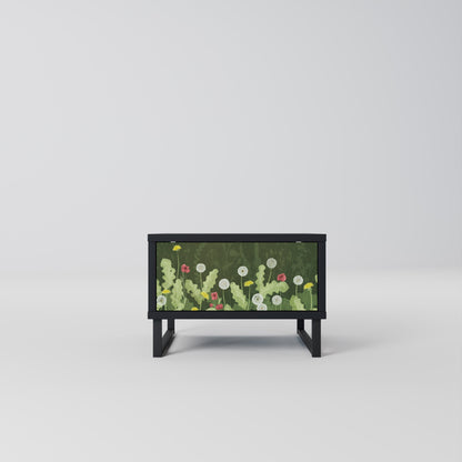 DANDELION AMUSE Nightstand in Black Finish