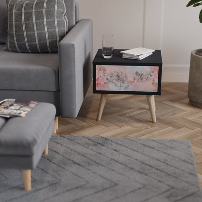 CHERRY BLOSSOM Nightstand in Black Finish