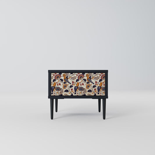 EMINENT HOOPOE Nightstand in Black Finish