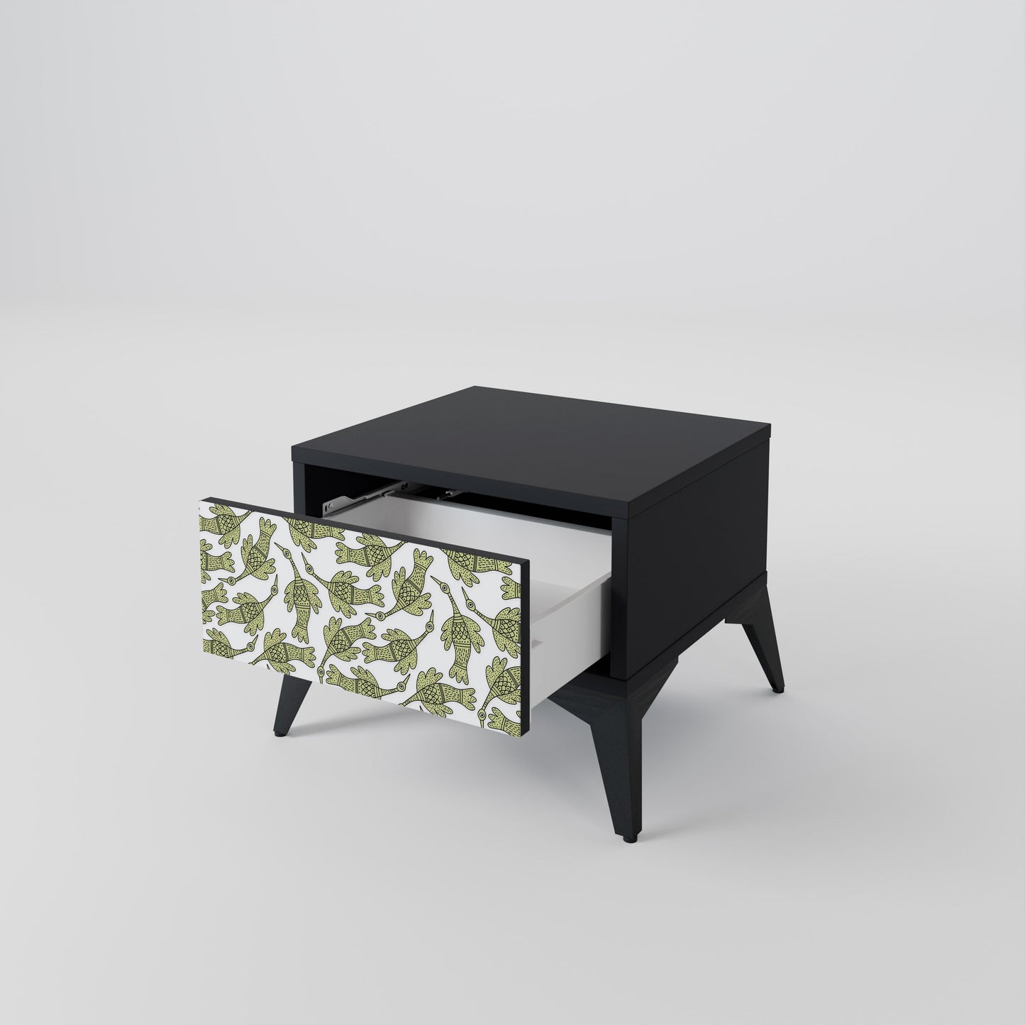 Comodino SEEDLING SONGBIRD con finitura nera