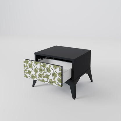 Comodino SEEDLING SONGBIRD con finitura nera