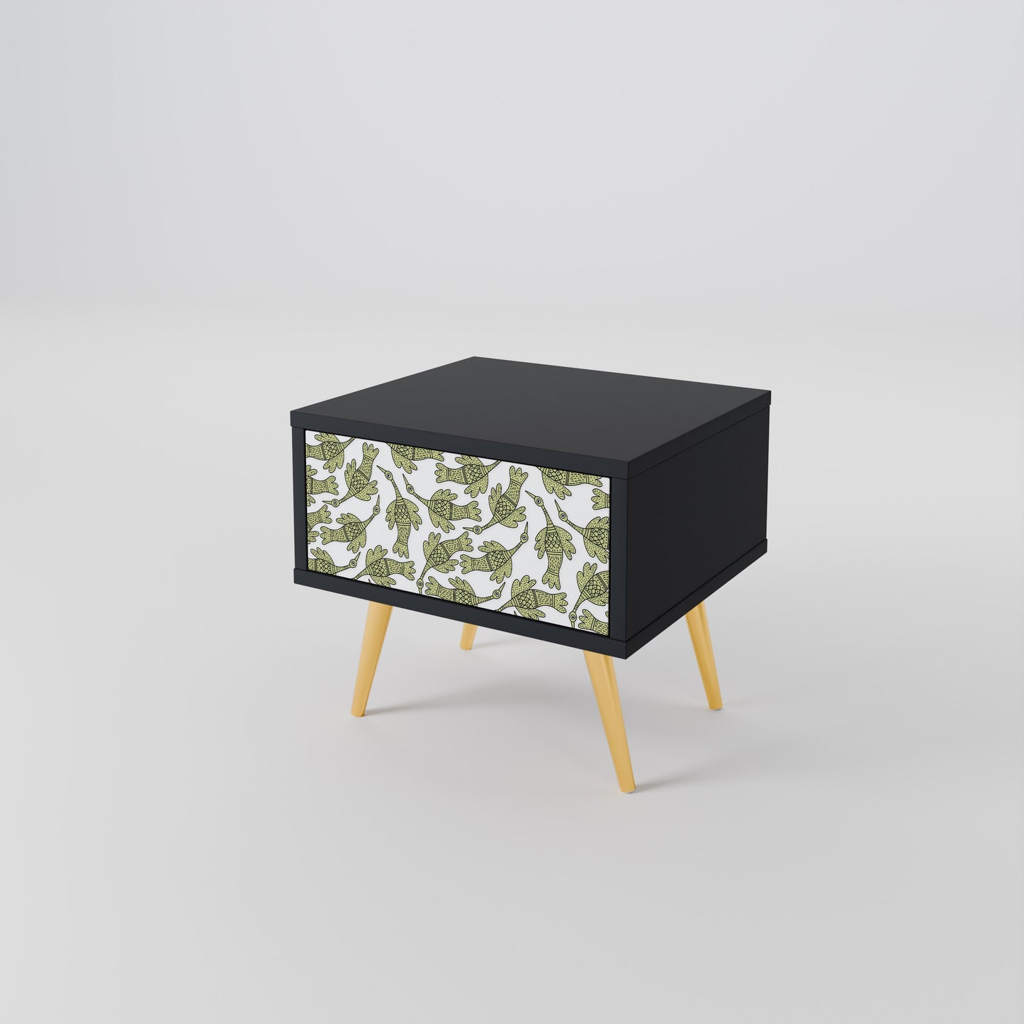 Comodino SEEDLING SONGBIRD con finitura nera