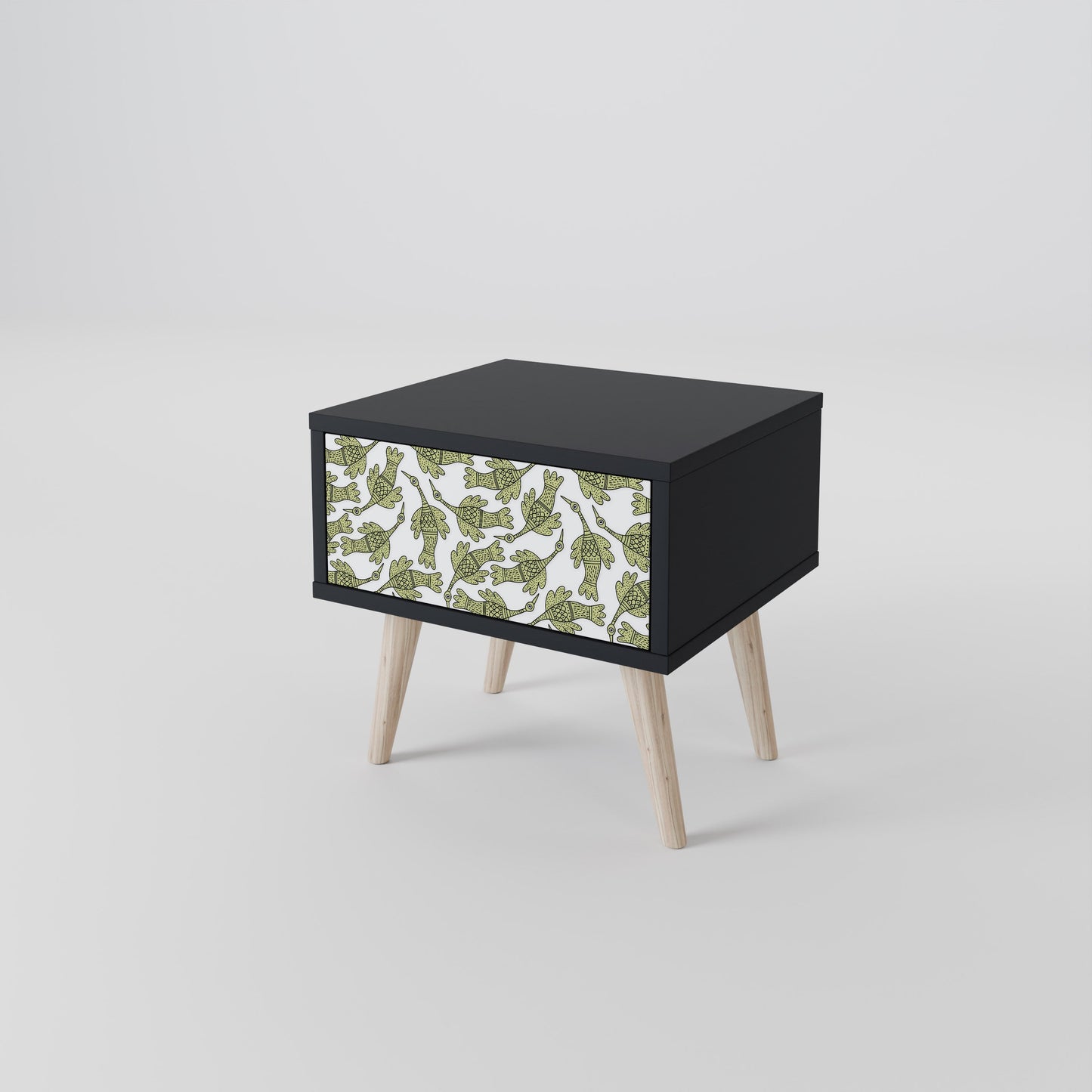 Comodino SEEDLING SONGBIRD con finitura nera
