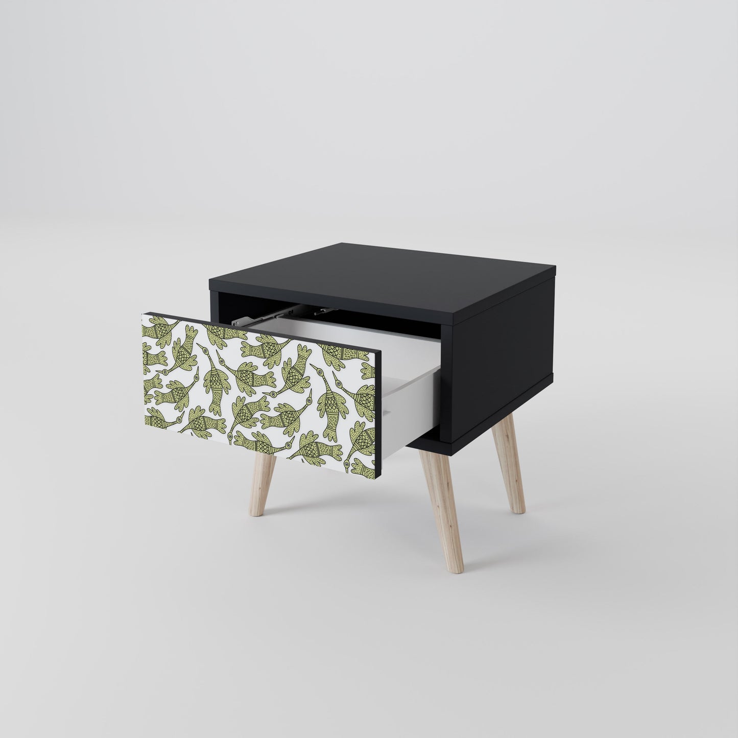 Comodino SEEDLING SONGBIRD con finitura nera