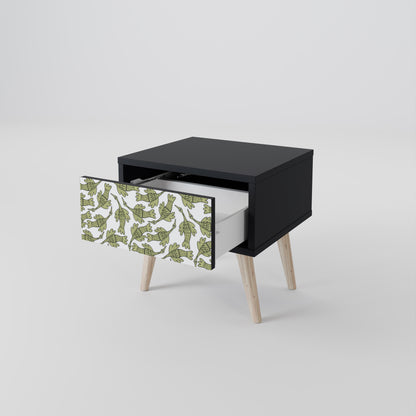 Comodino SEEDLING SONGBIRD con finitura nera