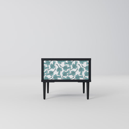 WATERSPOUT SONGIBIRD Nightstand in Black Finish