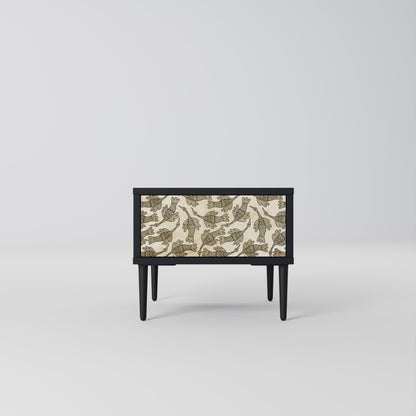 ALMONDINE SONGBIRD Nightstand in Black Finish