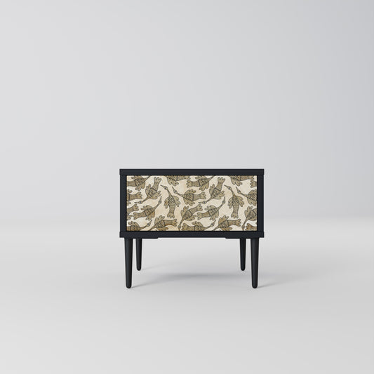 ALMONDINE SONGBIRD Nightstand in Black Finish