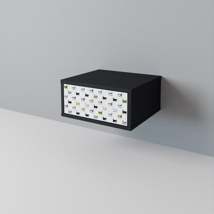 CATS COMPILATION Nightstand in Black Finish