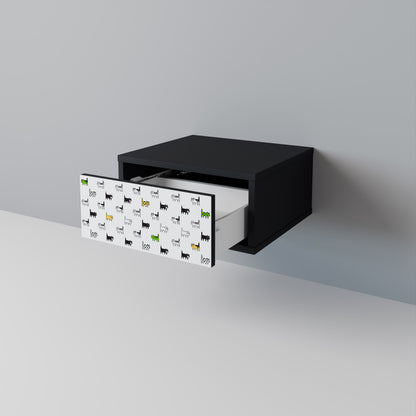 CATS COMPILATION Nightstand in Black Finish