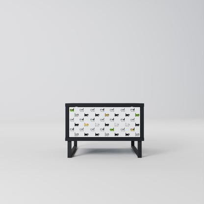 CATS COMPILATION Nightstand in Black Finish