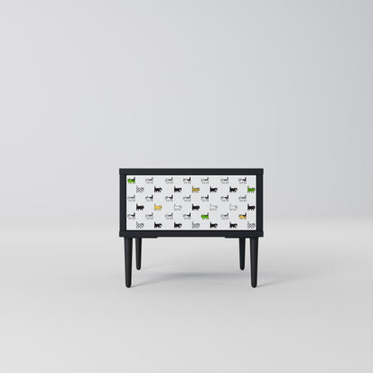 CATS COMPILATION Nightstand in Black Finish