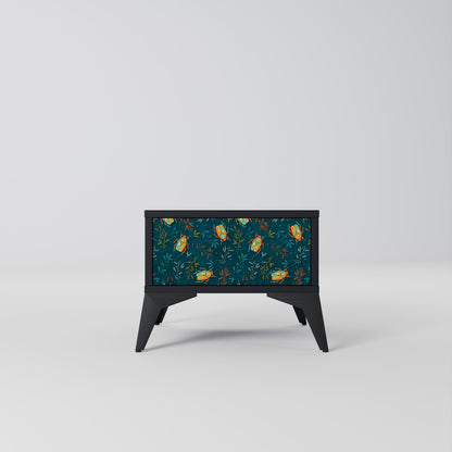 AUTUMN INSECTS Nightstand in Black Finish