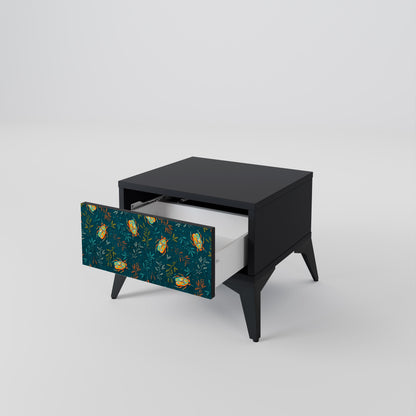 AUTUMN INSECTS Nightstand in Black Finish