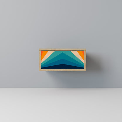 Comodino PRISM CONCUSSION in effetto rovere
