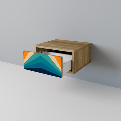 Comodino PRISM CONCUSSION in effetto rovere