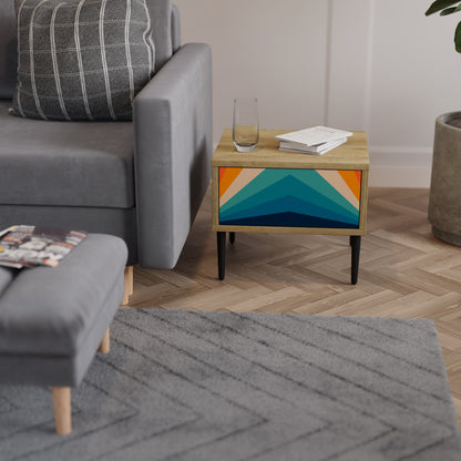 Comodino PRISM CONCUSSION in effetto rovere
