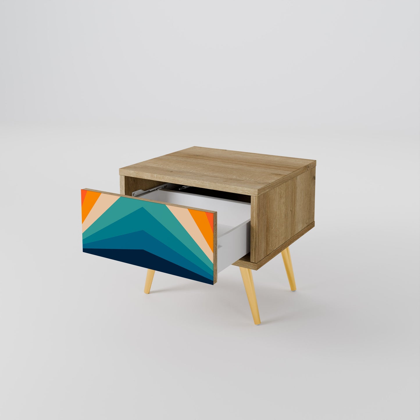 Comodino PRISM CONCUSSION in effetto rovere