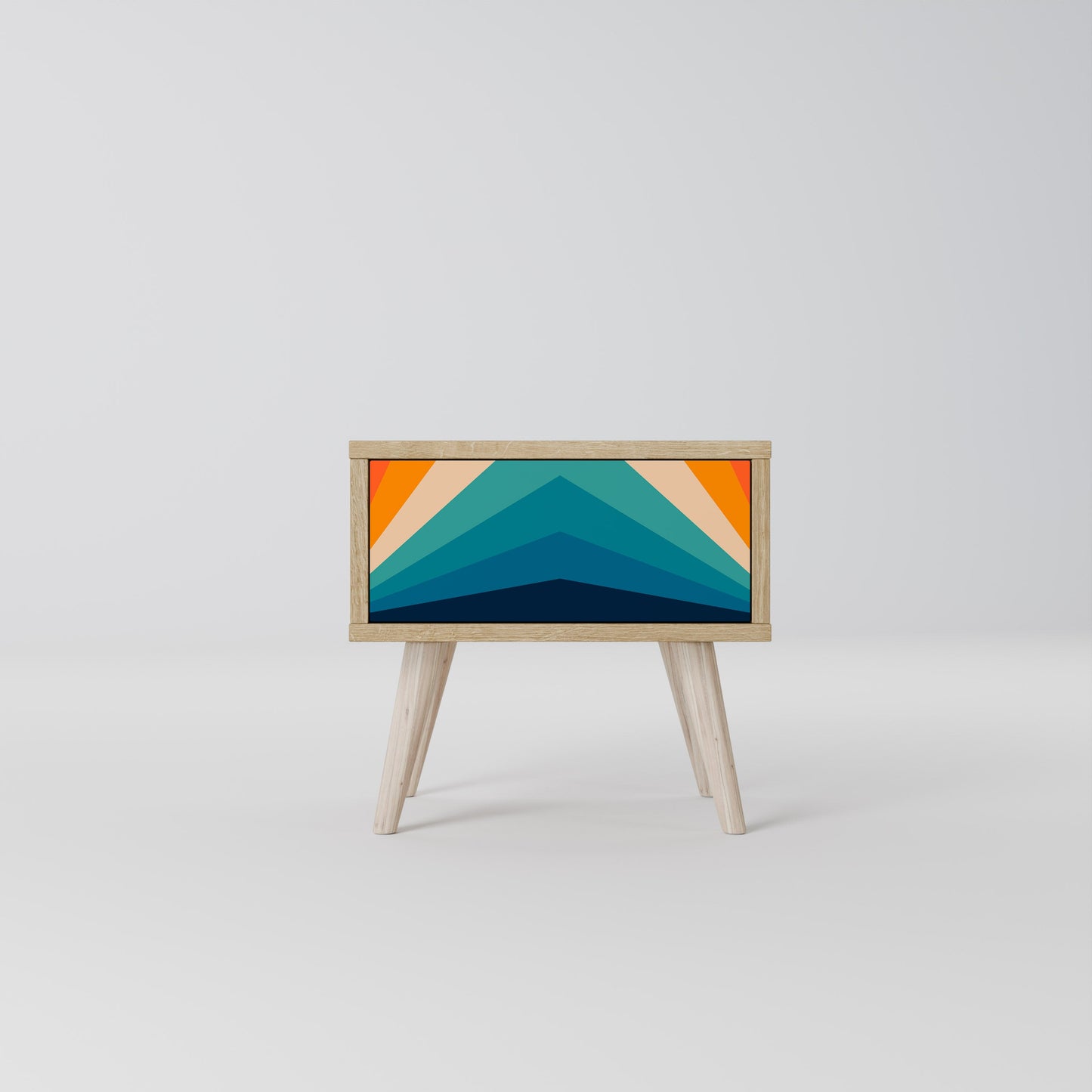 Comodino PRISM CONCUSSION in effetto rovere