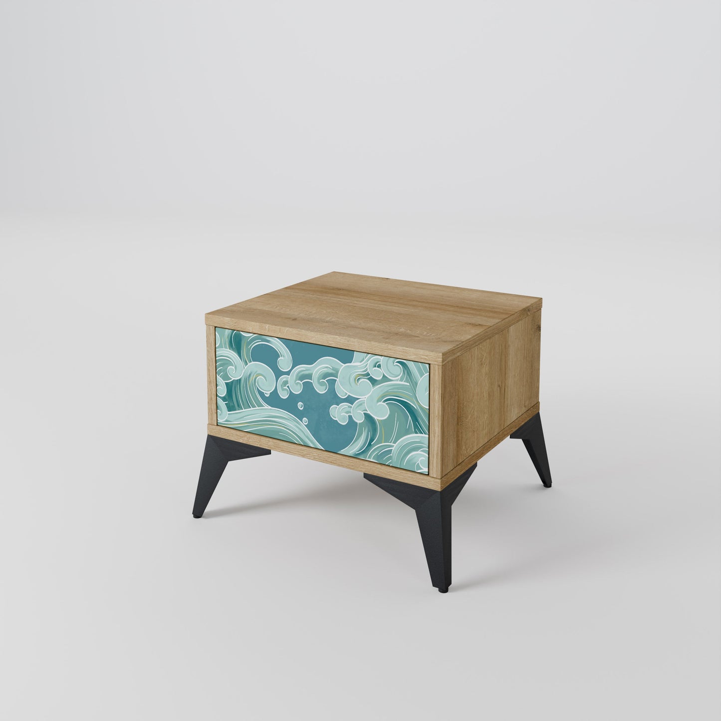 Comodino ASIAN SWAY in effetto rovere