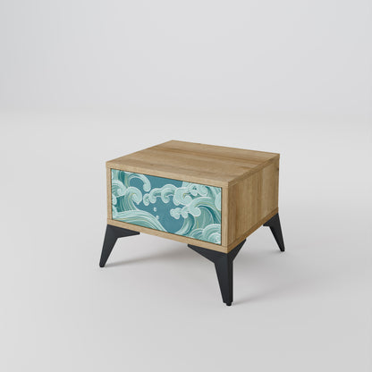 Comodino ASIAN SWAY in effetto rovere