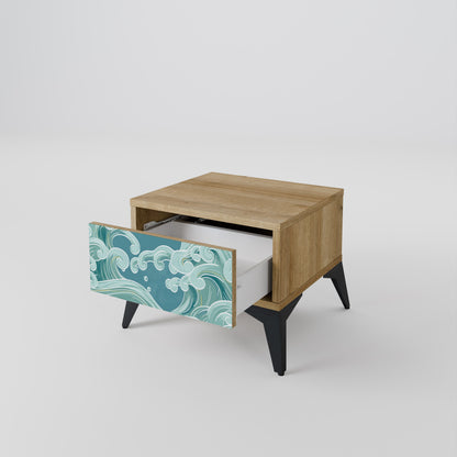 Comodino ASIAN SWAY in effetto rovere