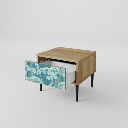 Comodino ASIAN SWAY in effetto rovere