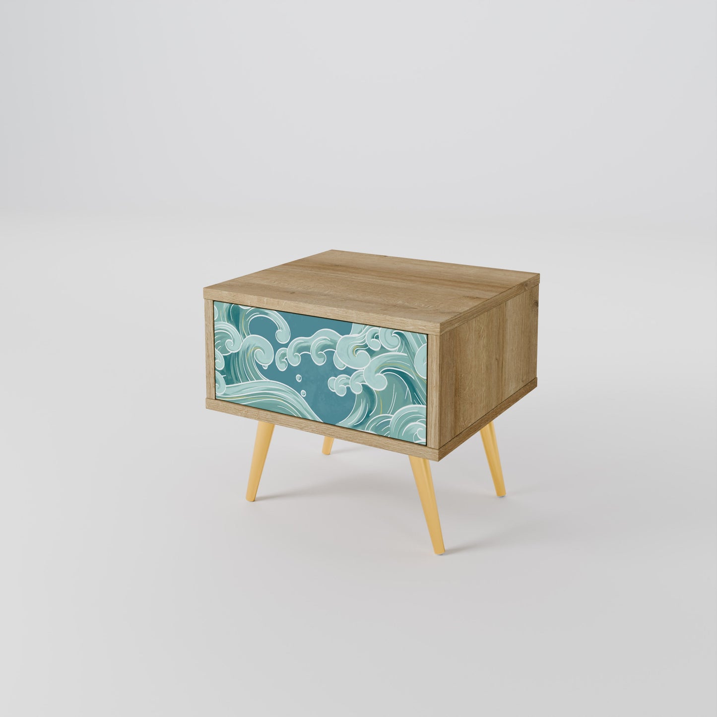 Comodino ASIAN SWAY in effetto rovere