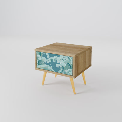 Comodino ASIAN SWAY in effetto rovere