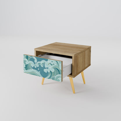 Comodino ASIAN SWAY in effetto rovere