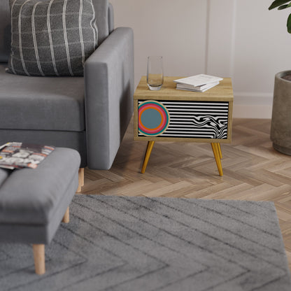 SPECTRA SHOWCASE Comodino in effetto rovere