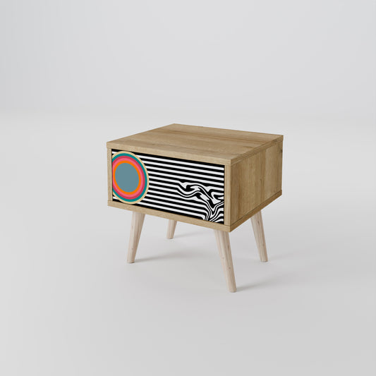 SPECTRA SHOWCASE Nightstand in Oak Effect