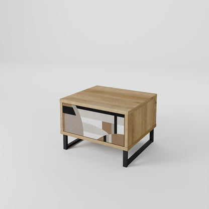 DELICATE MEMENTO Comodino in effetto rovere