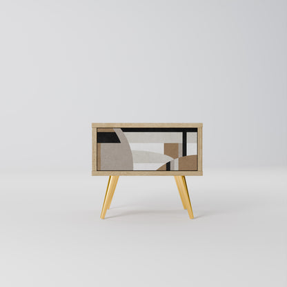DELICATE MEMENTO Comodino in effetto rovere
