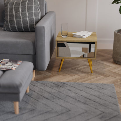 DELICATE MEMENTO Comodino in effetto rovere