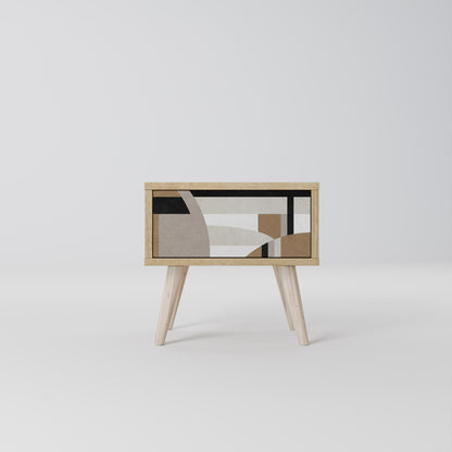 DELICATE MEMENTO Comodino in effetto rovere
