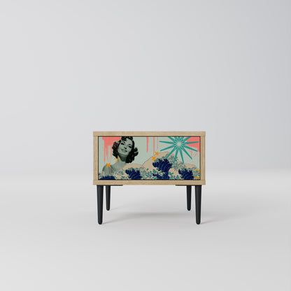 Comodino KANAGAWA BEAUTY in effetto rovere