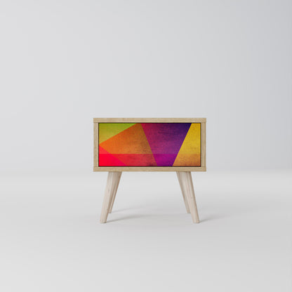 VIVID GEOMETRY Nightstand in Oak Effect